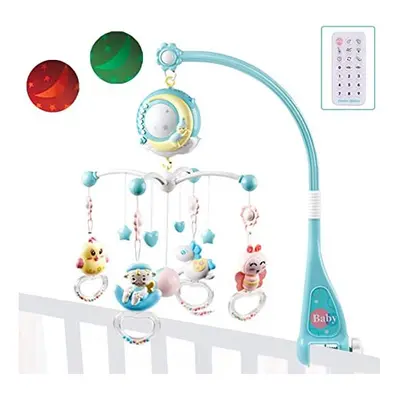 Baby Mobile, in Cot Mobile with Lights and Music Remote Control Rotating Star Projector to Fit a