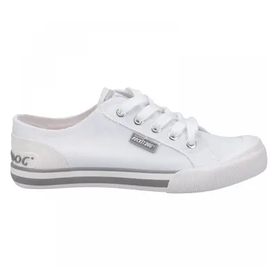 (8 (Adults'), White) Jazzin White Ladies Summer Canvas Shoes