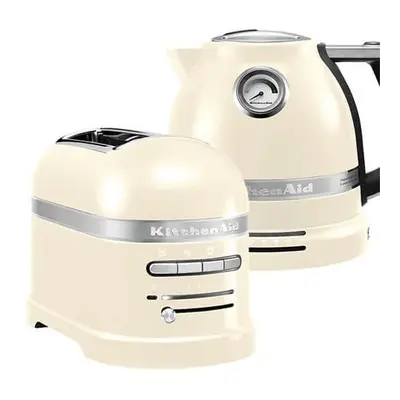 KitchenAid Artisan Almond Cream Slot Toaster and Kettle Set