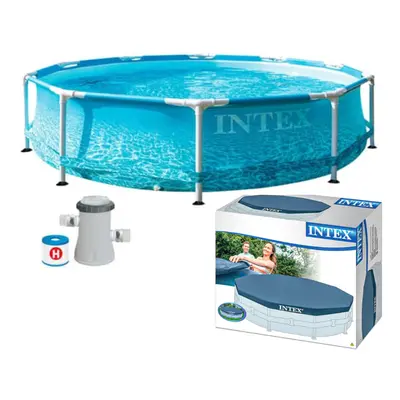 Intex Beachside Pool With Filter Pump And A Pool Cover - 10FT