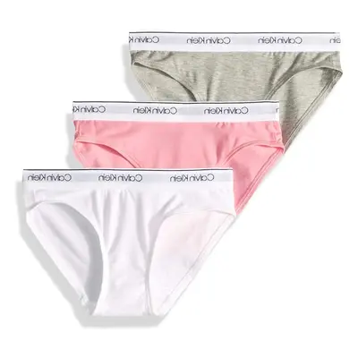 Calvin Klein Girls Little Modern Cotton Bikini Panty Underwear PackSachet Pink Classic White Hea