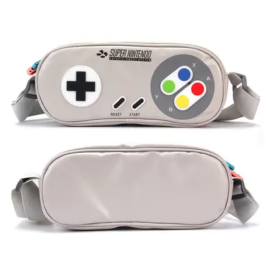 (Silver) NEW For Switch OLED Storage Shoulder Bag Portable Retro of SNES Protection Zipper Case 