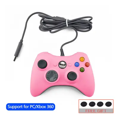 (pink) DATA FROG USB Wired Gamepad Joystick for Xbox /Slim PC Controller