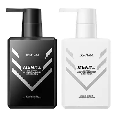 (as the picture, 2pcs) Men's Day And Night Use Amino Acid Facial Cleanser To Moisturize Control 