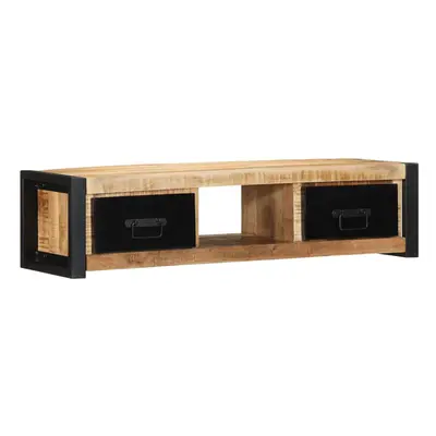 (Solid rough mango wood) vidaXL TV Cabinet 100x30x25 cm Solid Rough Wood Mango tv stand tv sideb