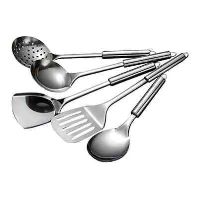 5 Pcs Cooking Utensils Set Stainless Steel Kitchen Utensils Gadgets Resistant Cooking Tools Incl