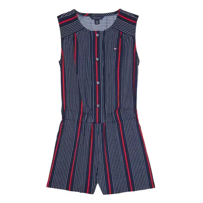 Tommy Hilfiger Girls' Adaptive Sleeveless Romper with Magnetic Closure