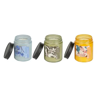 Set of Scented Candles FRUITY BLOOM Soy Wax Fresh Notes Floral Notes