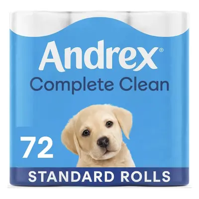 Andrex Classic Clean Toilet Rolls - Toilet Roll Pack - Bulk Buy Toilet Rolls - Unbeatable Clean 