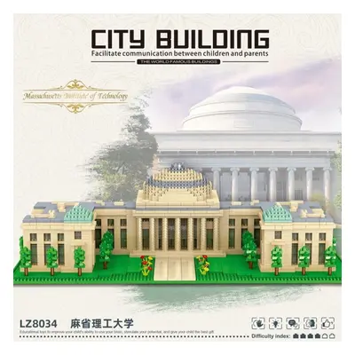 8034 World Architecture Usa Mit University School 3D Model Diy Mini Diamond Blocks Bricks Buildi