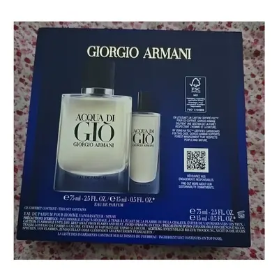 Giorgio Armani Acqua Di Gio For Men - 75ml EDP Spray + 15ml EDP Spray Set