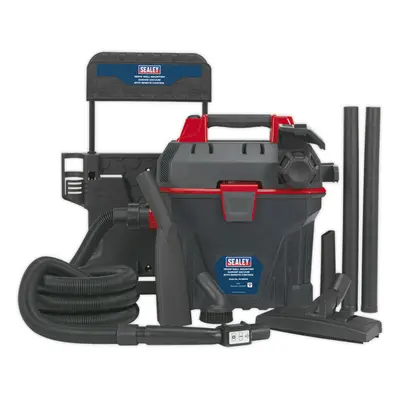 1500W Wall Mounted Garage Vacuum with Remote Control - 18L Drum - Wet & Dry