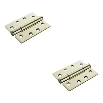 2x PAIR x x 3mm Concealed Bearing Hinge Stainless Brass Internal Door