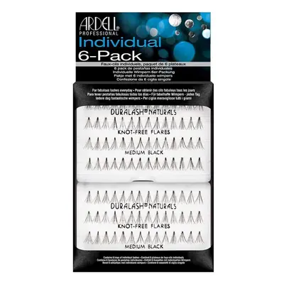 ARDELL Knot-Free Individuals Eye Lashes, Medium, Black, Pack of