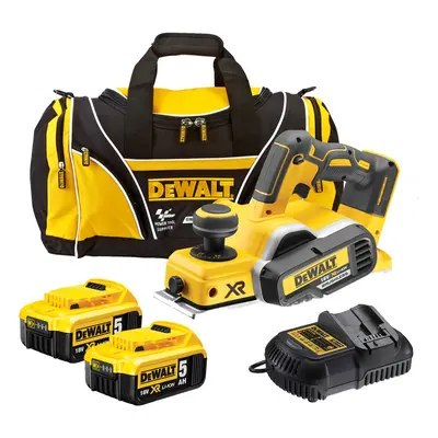 Dewalt DCP580P2 18v XR Cordless Brushless Planer + x 5.0ah Batt, Charger + Bag