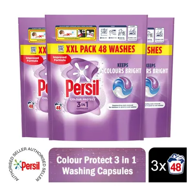 Persil 3in1 Washing Capsules Protect Keeps Colour Bright 48W 3pk