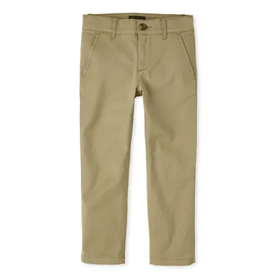 The Children's Place Boys Stretch Skinny Chino Pants,Flax Single,4