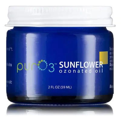 Pur O3 Fully Ozonated Sunflower Oil - Pure Natural Organic Ozonated Oil - Sunflower Oil Skin Car