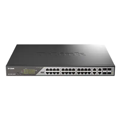 D-Link DSS 200G-28MPP - Switch - Managed - x 10/100/1000 (PoE) + x combo SFP - rack-mountable - 