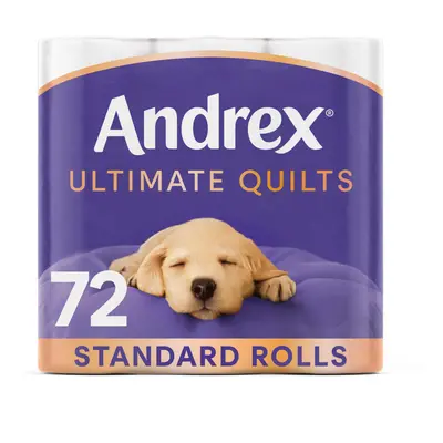 Andrex Ultimate Supreme Quilts Quilted Toilet Paper - 25% Thicker Than Before to Provide Ultimat