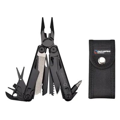 (DL12Black) Daicamping DL12 Outdoors Stripper Camping Gear Multi Pliers Multifunctional 7CR17MOV