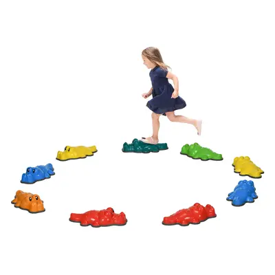 ZONEKIZ 9PCs Kids Stepping Stones w/ Anti-Slip Edge, Indoor and Outdoor