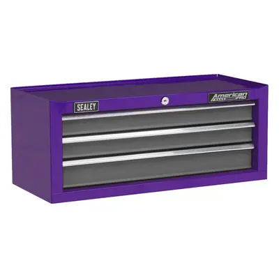 605 x x 250mm PURPLE Drawer MID-BOX Tool Chest Lockable Storage Cabinet