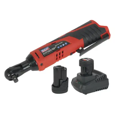 12V 3/8" Sq Drive Ratchet Wrench Kit - Variable Speed Control - Two Batteries