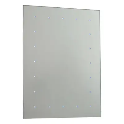 IP44 LED Bathroom Mirror 60cm x 45cm Battery Powered Wall Light Push Switch