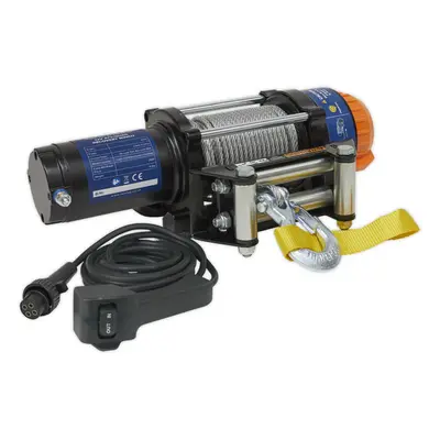 12V ATV Quadbike Recovery Winch - 2040kg Line Pull - All Metal Chassis