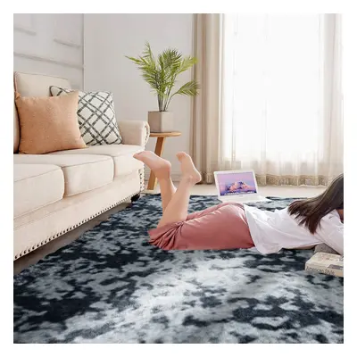 (200cm x 290cm (6ft 8" x 9ft 7")., Charcoal Black) Non Slip Rug Area Rug Living Room Bed Room