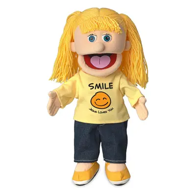 14"" Smile Jesus Loves You Peach Girl Christian Ministry Hand Puppet