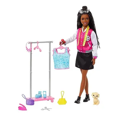 âBrooklynâ Stylist Doll & Accessories Playset, Wardrobe Theme with Puppy & Clothing Rack, HN