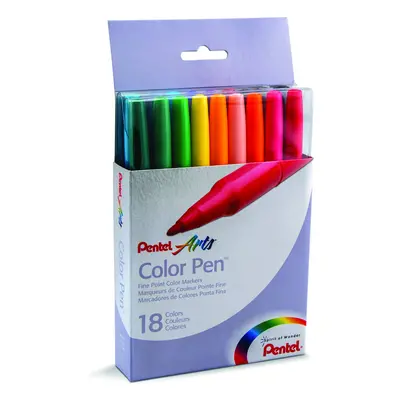 Pentel Color Pen Fine Point Color Markers Fiber Tip Assorted Colors