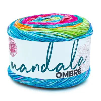 Lion Brand Yarn Mandala Ombr Yarn with Vibrant Colors Soft Yarn for Crocheting and Knitting Happ