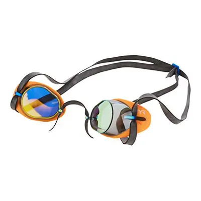 Unisex Adult Mirrored Swedish Style Goggle - Rainbow/Fl. Orange/Black, Medium