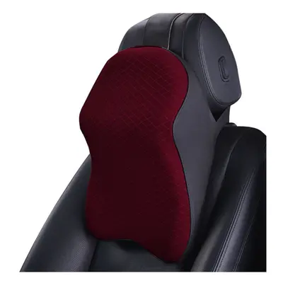 (Red) Car Neck Pillow Adjustable Head Restraint 3D Memory Foam Auto Headrest