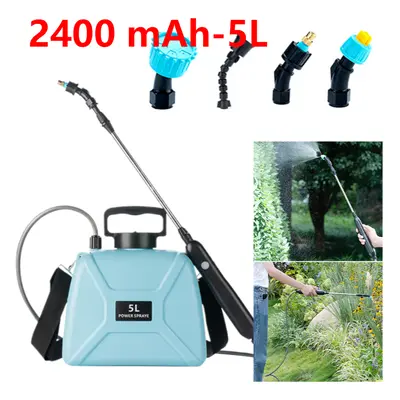 (5L-Blue-2400mAh) Portable Electric Sprayer atering Spray Irrigation Tool USB Rechargeable Teles