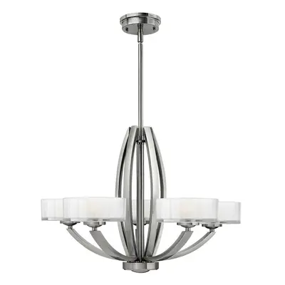 5 Bulb Chandelier Hanging Pendant LIght Brushed Nickel LED G9 3.5W Bulb