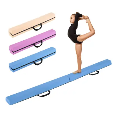 210 CM Folding Balance Beam Foam Floor Gymnastic Beam-Blue