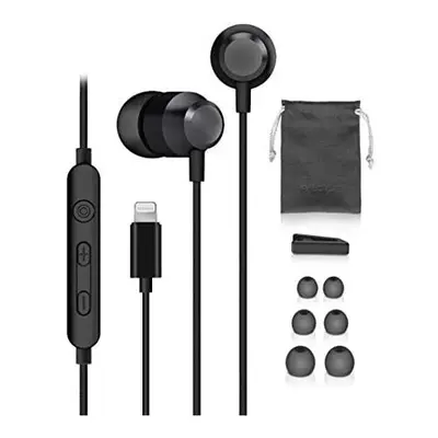 PALOVUE Lightning Headphones Earphones MFi Certified Earbuds Compatible iPhone 12 Pro Max iPhone