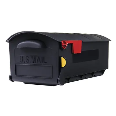 Gibraltar Mailboxes Patriot Large Capacity Rust-Proof Plastic Black, Post-Mount Mailbox, GMB515B