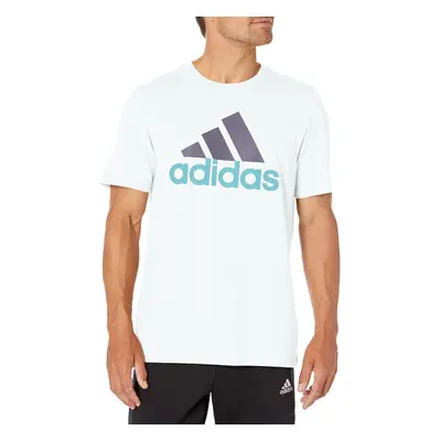 adidas Men's Essentials Single Jersey 3-Stripes T-Shirt White/Shadow