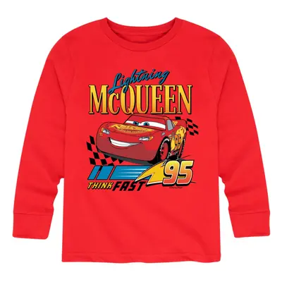 Disney Cars Lightning McQueen Think Fast Toddler and Youth Long Sleeve Graphic TShirt Size 4T Re