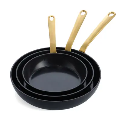 Greenpan Craft Healthy Ceramic Non-Stick Frying Pan Skillet Set with Pan Protector, cm, cm & cm,