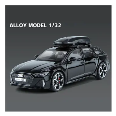 (Black) 1/32 Audis RS6 Avant Alloy Station Wagon Car Model Diecast Metal Sports Car Model Simula