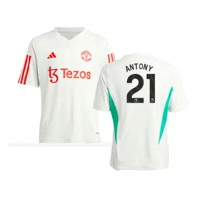 (MB) Man Utd Training Jersey (White) - Kids (Antony 21)