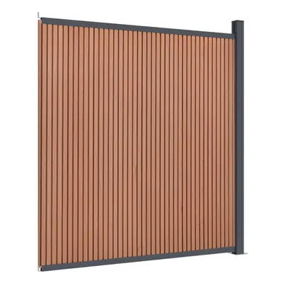 vidaXL Fence Panel Patio Outdoor Fence Board Garden Picket Fence Brown WPC