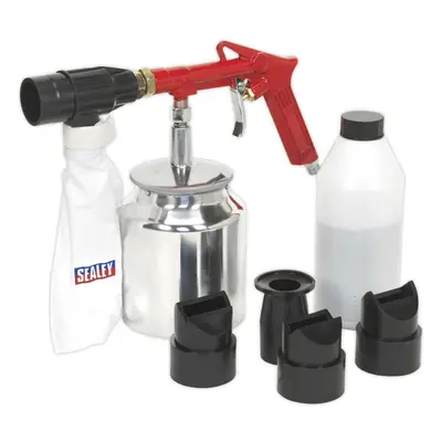 Recirculating AIR Sandblasting Kit - Gun Nozzles & Grit - Bodyshop Preparation