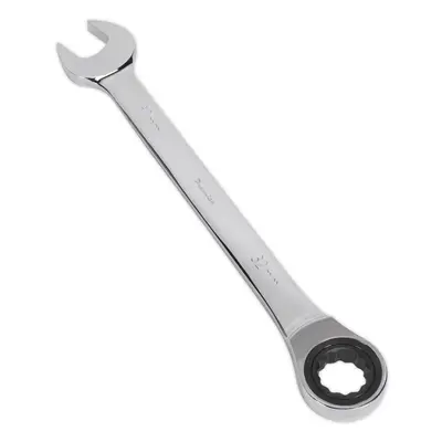 32mm Ratchet Combination Spanner - Chrome Vanadium Steel - Tooth Ratchet Ring